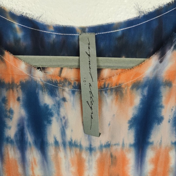 Raquel Allegra Silk Slip Dress Womens XS 0 Blue Tigers Eye Tie Dye Slip - Picture 6 of 8
